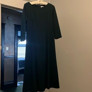 Calvin Klein, size 6, hunter green, ankle-length dress, just needs belt